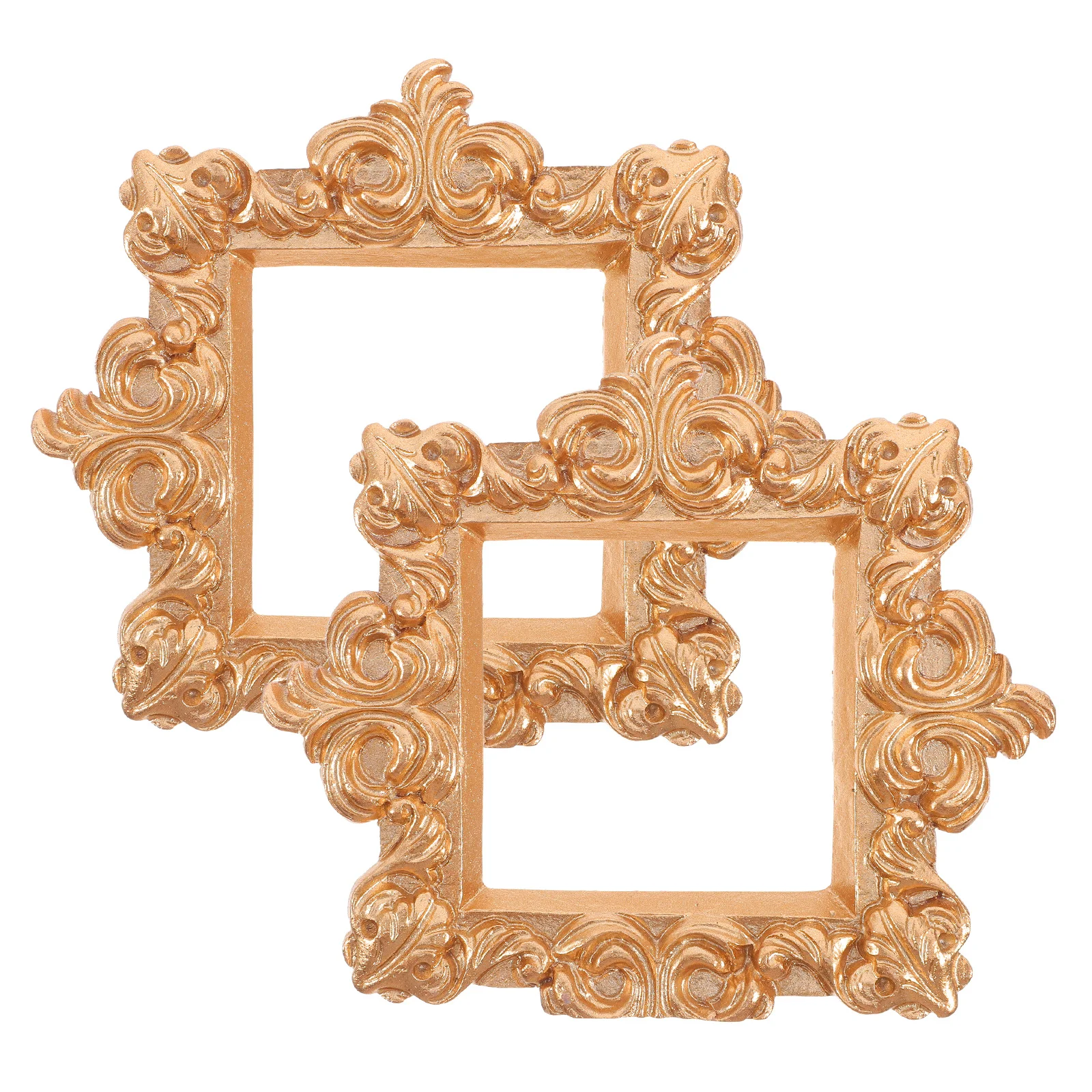 

2Pcs Resin Vintage Retro Mini Picture Frames Photo Prop Home Decor DIY Party Thanksgiving Valentines Picture Frame Vintage