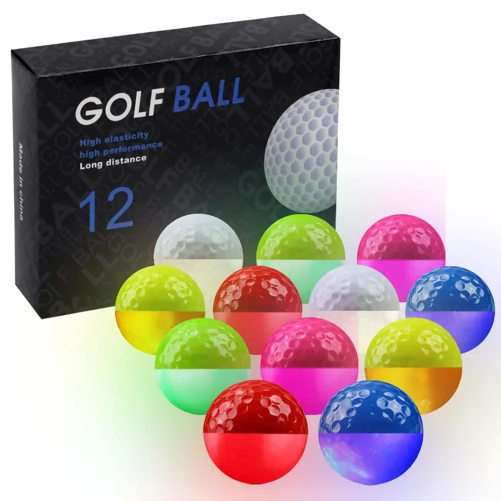 

High Quality 4-piece LED Golf Balls Glowing 6 color combination LED luminous Ball Led Golf Ball