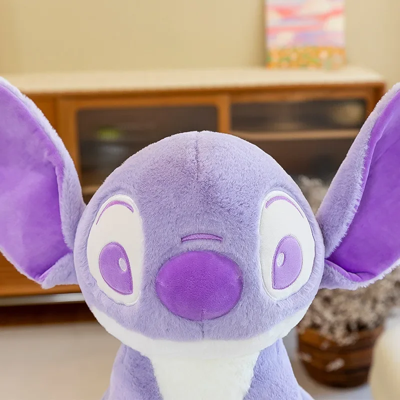 Poupées en peluche de dessin animé Disney Kawaii pour enfants, jouets en peluche Anime, point bleu et violet, CAN o and Stitch, cadeaux d'anniversaire, 30-50cm