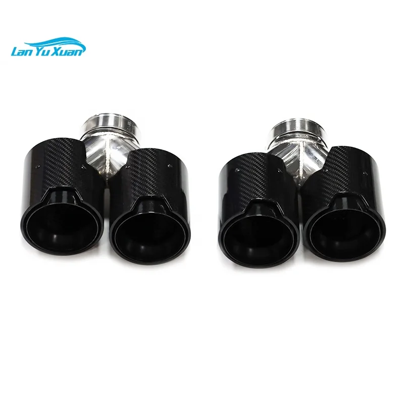 

SYPES Quad Carbon Fiber Exhaust Tip For F10 F11 535d 535i 640i 640d Up To G30 G31 Car Exhaust System Nozzle Tailpipe