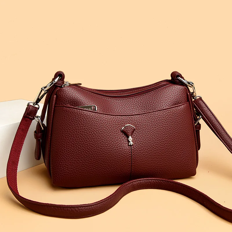 

New Fashion Small Square Simple Versatile Shoulder Elegant Mom Casual Commuter Crossbody Bag
