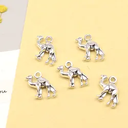 10pcs 15x16mm Camel Charms Vintage Pendant Home Decor Crafts Jewellery Making Supplies Antique Silver Color