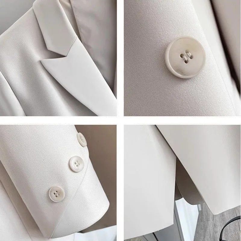 2025 Primavera Autunno New Fashion Allentato doppiopetto Abito da ufficio Top Casual Giacca sportiva professionale Capispalla da donna