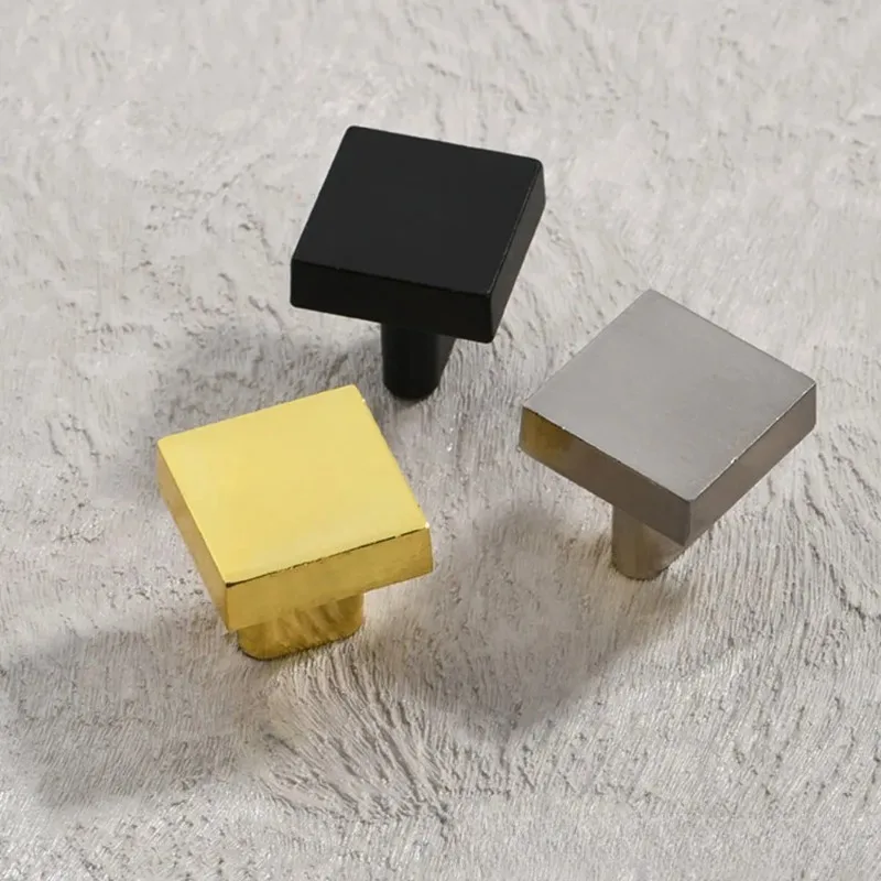 

Ручки для шкафа из цинкового сплава, мебельный декор, шкаф, 10 шт., современные ручки для ящика с одним отверстием, квадратные