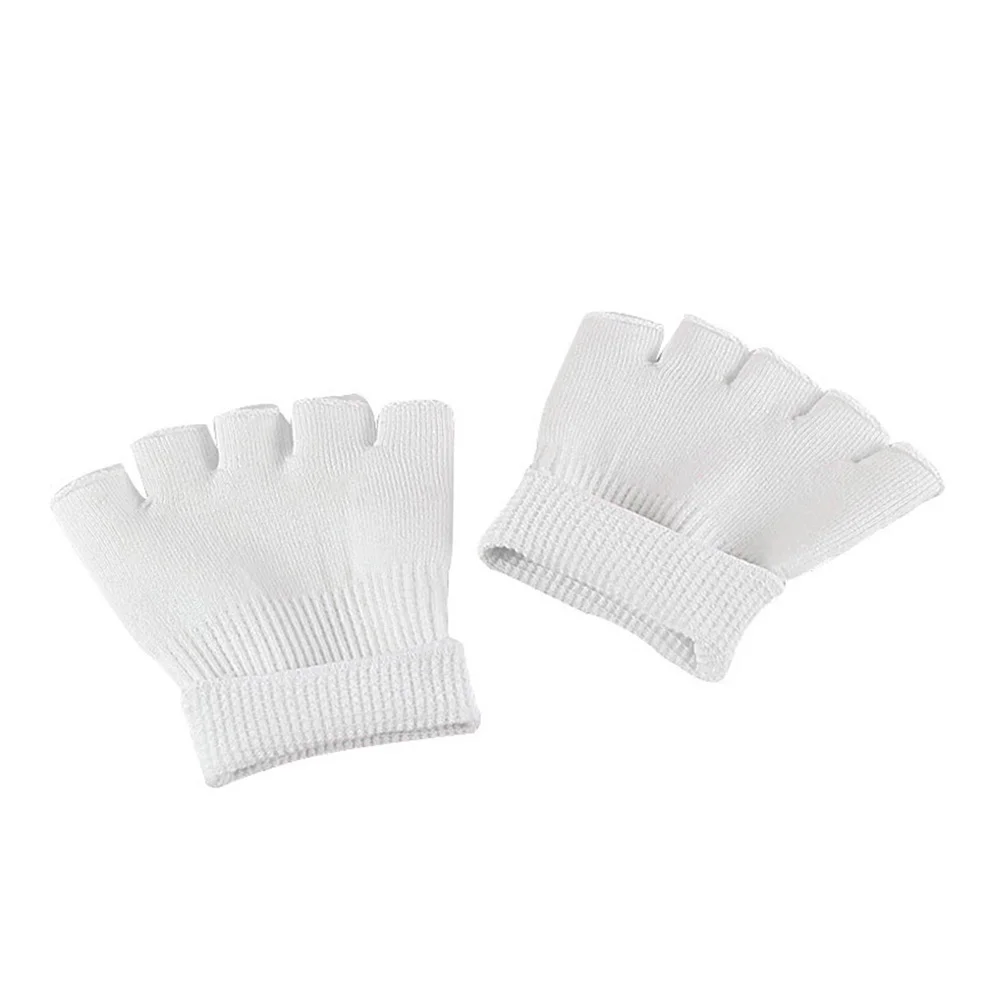 1 paire de chaussettes hydratantes en Gel à 5 orteils pour femmes, en coton à bout ouvert, extensibles et antidérapantes, chaussettes de récupération de Spa, outil de soins des pieds pour dames