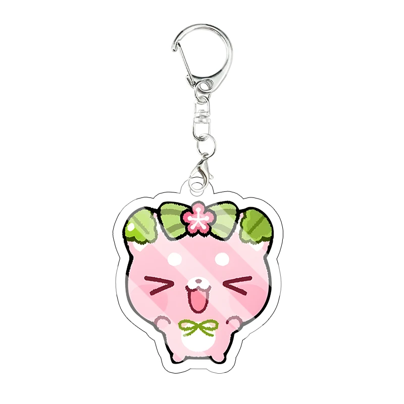 Animals Demon Slayer Acrylic Keychain Cat Fox Animal Chibi Mitsuri Kanroji Giyuu Tomioka Backpack Ornament Keyring Decor Gift view 3