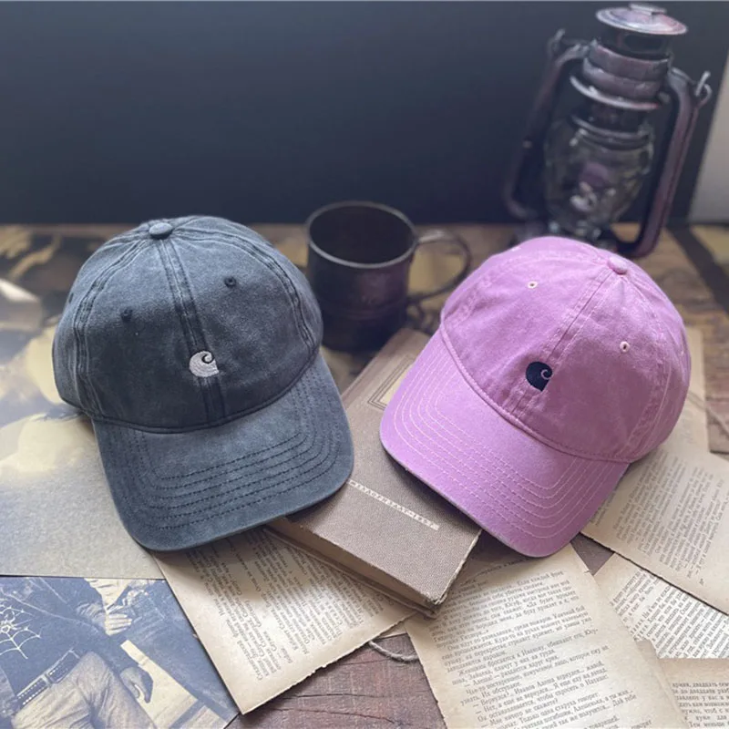 Simple Letter Baseball Cap for Women Korean Versatile Casual Duck Tongue Hat Summer Cotton Female Sun Visor Hats