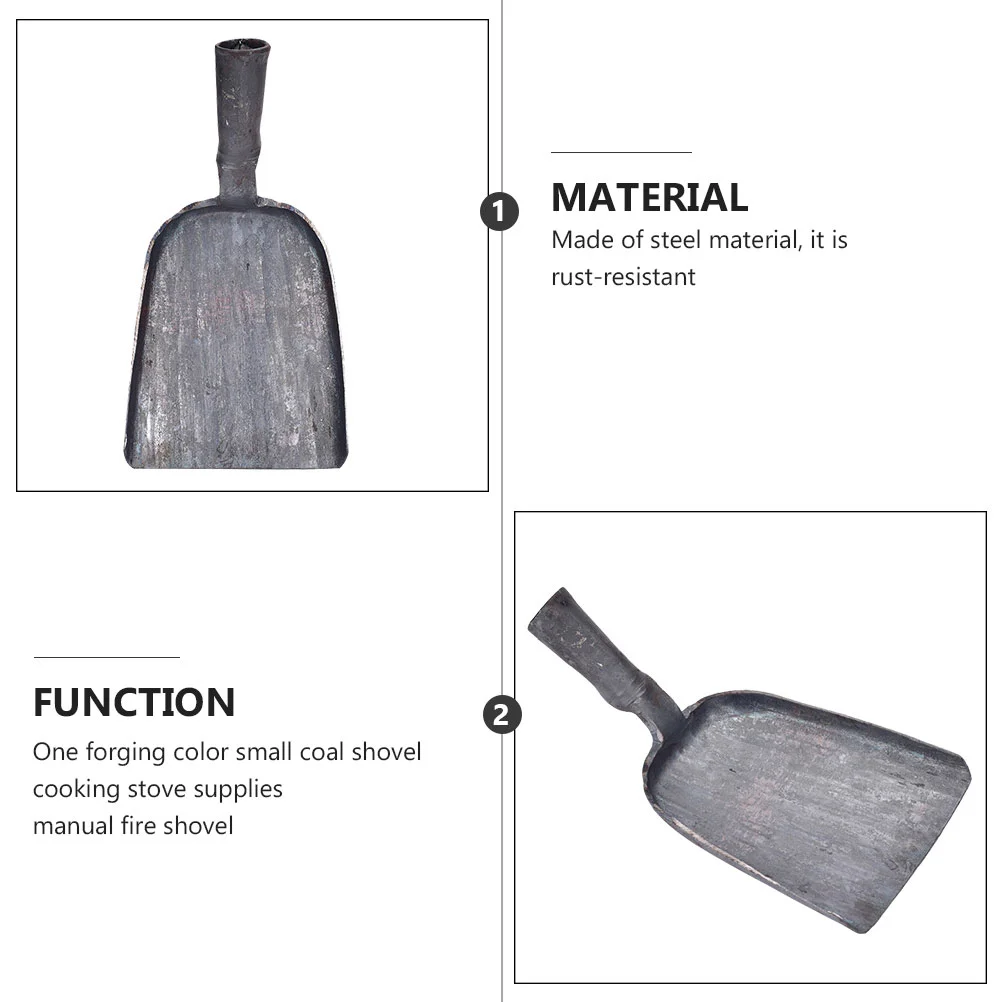 Coal Hand Fireplace Ash Barbecue Kitchen Sand Shovels Garden Trowel Steel Cleaning Scooping Spade