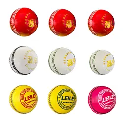 Boule dure de cricket d'extérieur cousue à la main, standard international, utilisation de cuir, diamètre 7 cm, poids 156g, 2 pièces