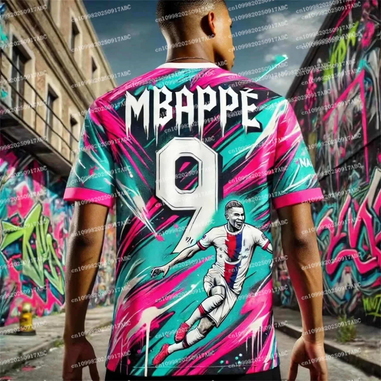 عيد الميلاد التي شيرت الصيف الرجال التي شيرت الرياضة Mbappe جيرسي التي شيرت مروحة هدية المرأة التي شيرت تنفس طفل كرة القدم التي شيرت مريحة #2