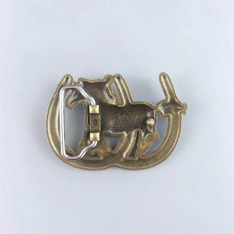 Fibbia per cintura occidentale a ferro di cavallo placcata in bronzo antico, disponibile anche negli Stati Uniti Gurtelschnalle Boucle de ceinture