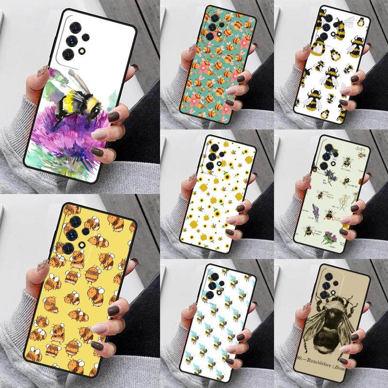 

Чехол Bee Bumblebee для телефона Samsung Galaxy S23 S21 S20 FE S24 S22 Ultra Note20 S10 S9 S8 Plus A40 A52 A12 A13 A53