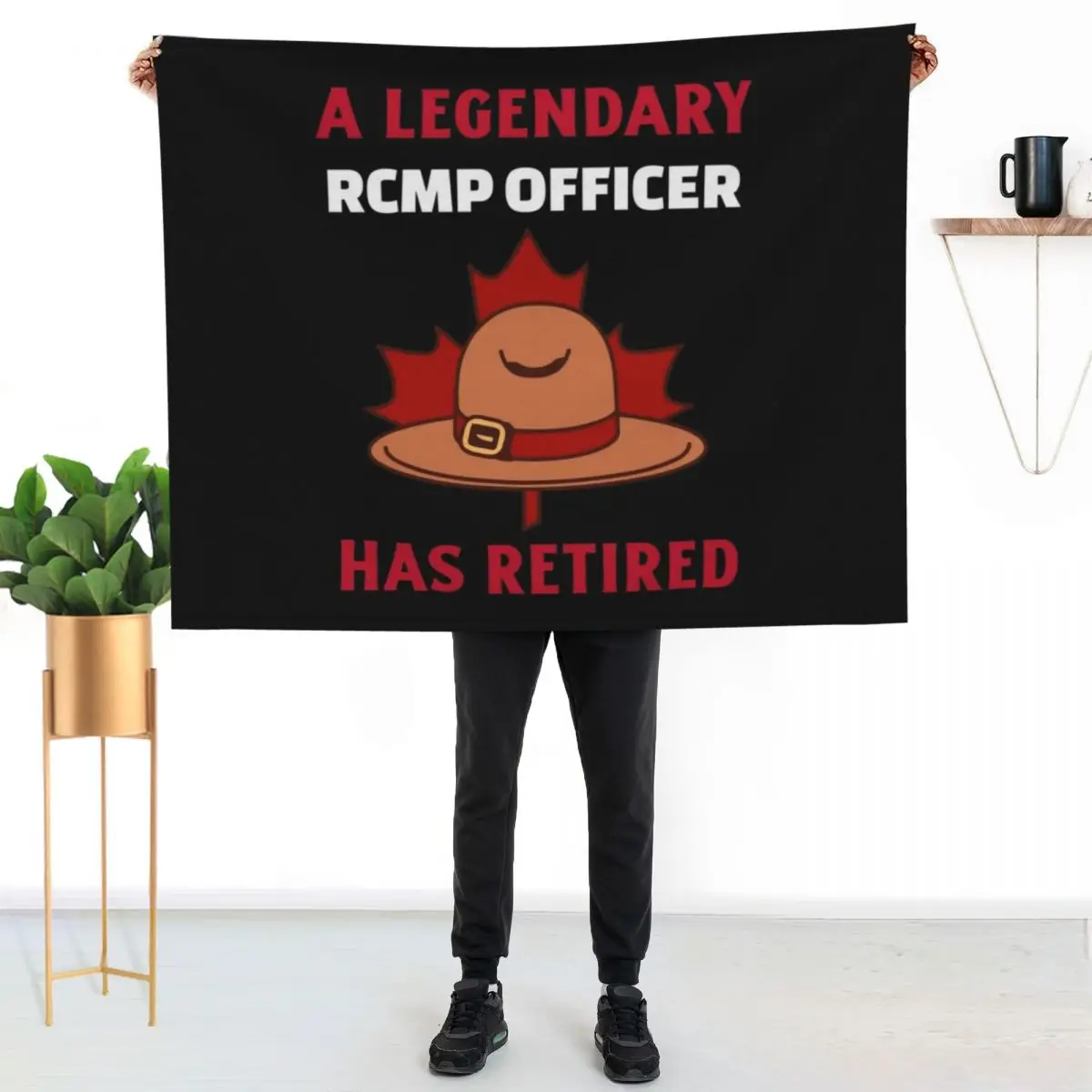 

A Legendary RCMP Officer Has Retired Throw Blanket Warm Throw Blanket Gift for Anniversary