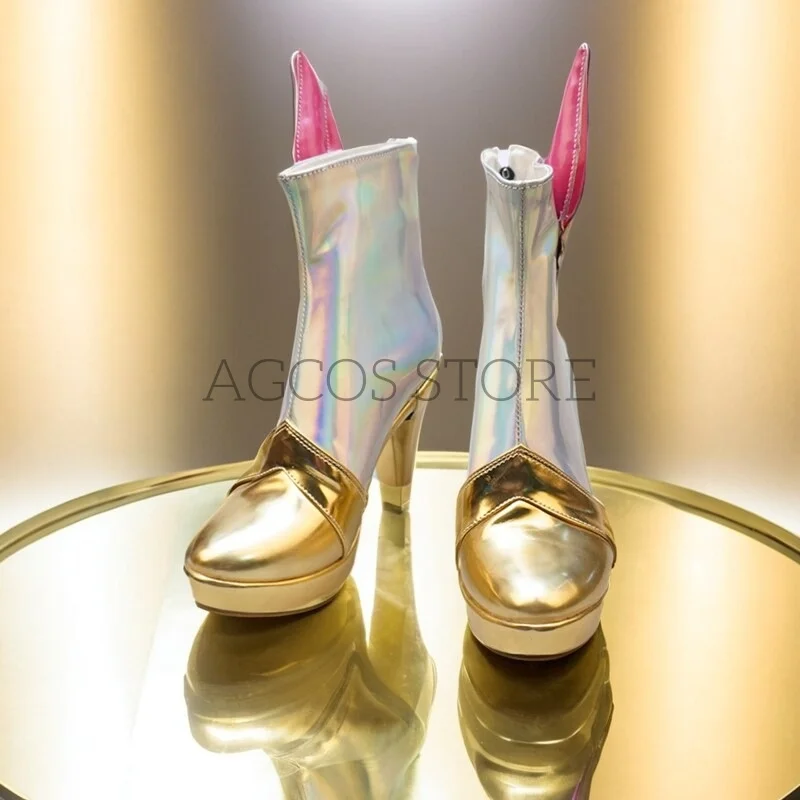 AGCOS LOL Star Guardian Kaisa Cosplay Shoes Game Kai'Sa Cosplay Boots Shoes
