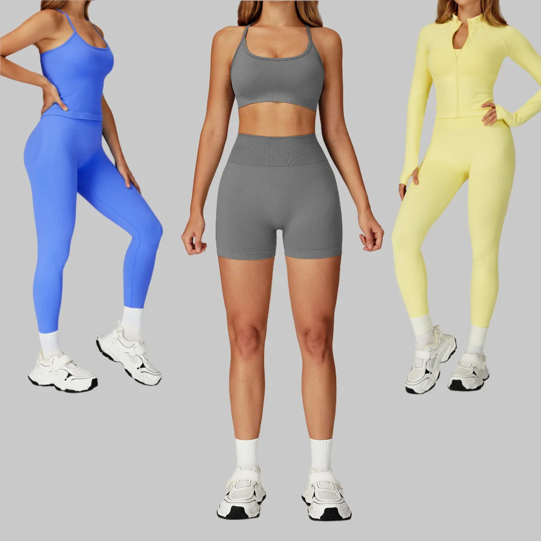 

Yoga Set Sports Fitness High Waist Peach Hip Tight Quick-drying Casual Jacket Running Workout Clothes Gym Leggings Yoga Suit