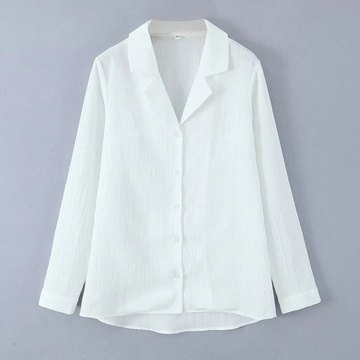 قميص نسائي أنيق جديد من JNLEAOG لفصل الخريف بتصميم عصري وياقة بدلة وأكمام طويلة من البوليستر فضفاض وغير رسمي