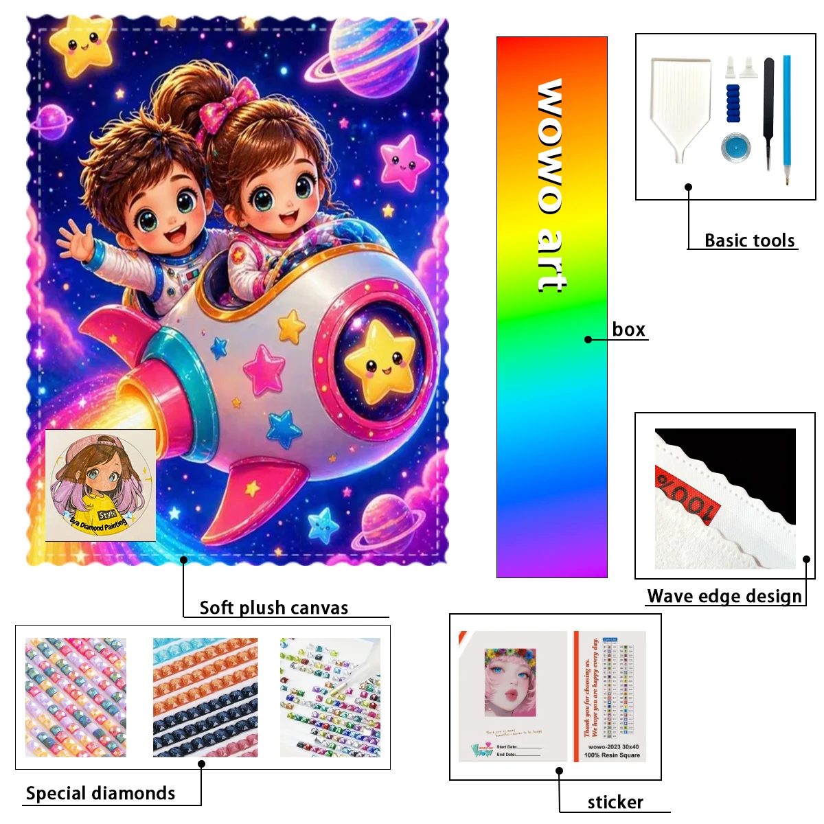 

【eva Diamond Art】Cartoon anime 100% resin FD+ab+yg Diamond Stamping Kit Perfect Masterpiece worth Buying