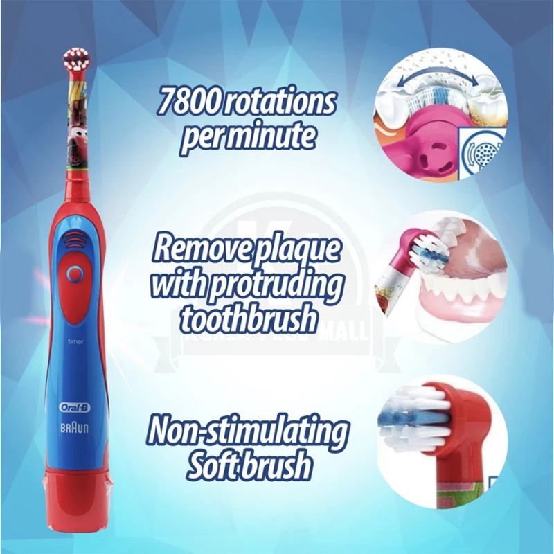Oral B cepillo de dientes eléctrico para chico cepillo suave rotación cepillo de dientes limpio para chico dientes limpios suaves cepillo de dientes