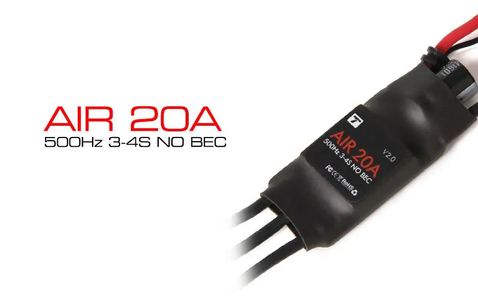 

T-Motor AIR 20A V2 3-4S 500Hz No BEC ESC speed controller for Multirotor Drones