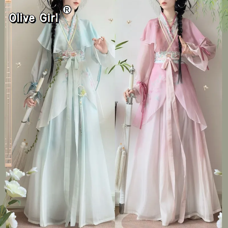 

Olivegirl Original Hanfu Dress High-end Female Fairy Film TV Fairy Elegant Embroidery Daily Spring and Autumn Outfit Cosplay
