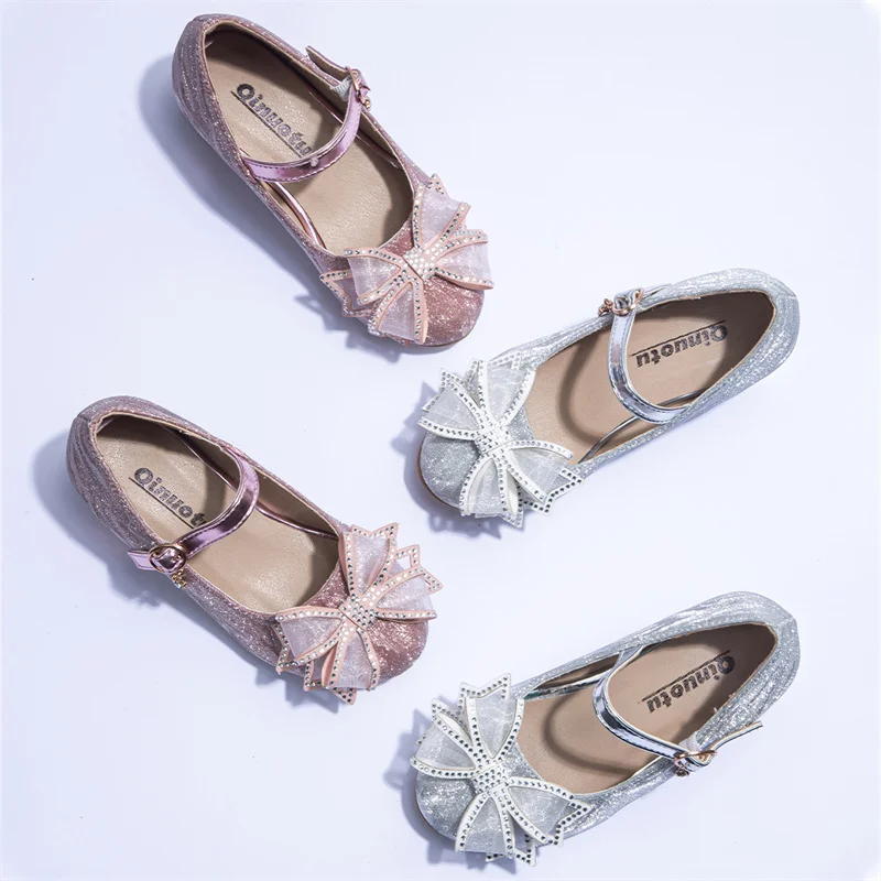 Baby Girls Princess Shoes Bow Student Casual Stage New Lace Catwalk Kids Sandals Fashionable Cute Comfortable Spring and Summer