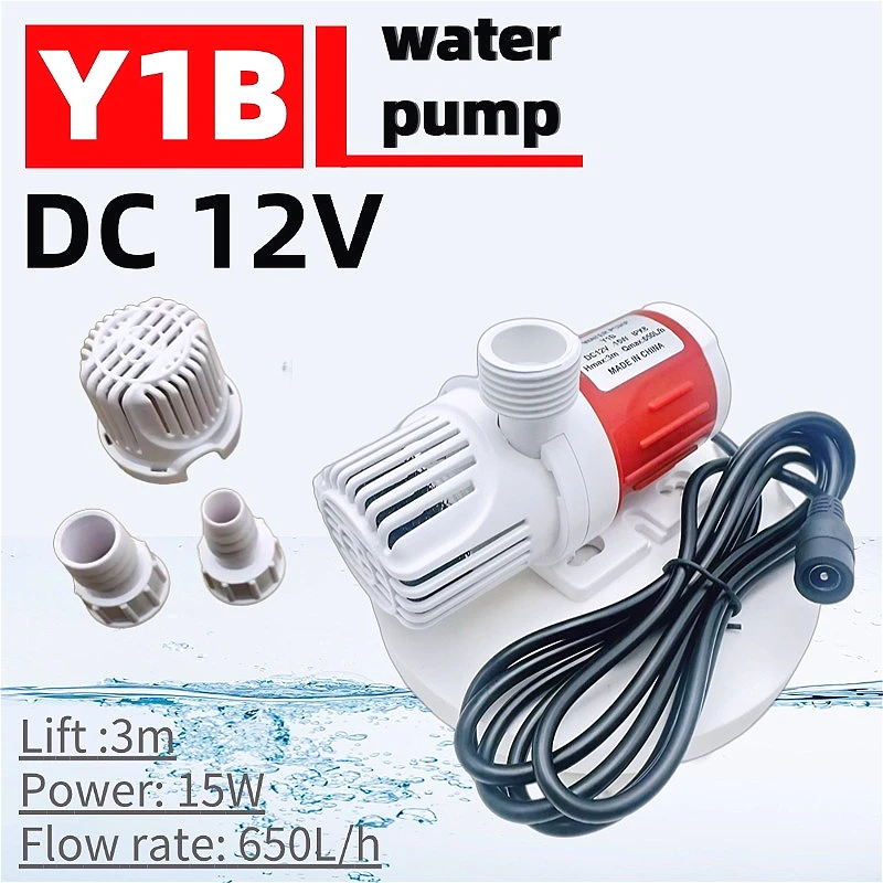 

Водяной насос Y1B, бесщеточный погружной насос постоянного тока, 12 В, 15 Вт, красный/белый, керамический вал, защита от нехватки воды, для аквариума/аквариума