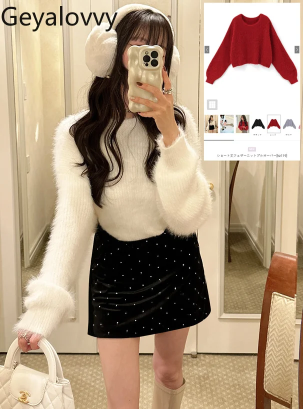

2025 Autumn New Solid Color Women's Pullover Sweaters Fashion Versatile Casual Round Neck Knitted Sweater Top Winter