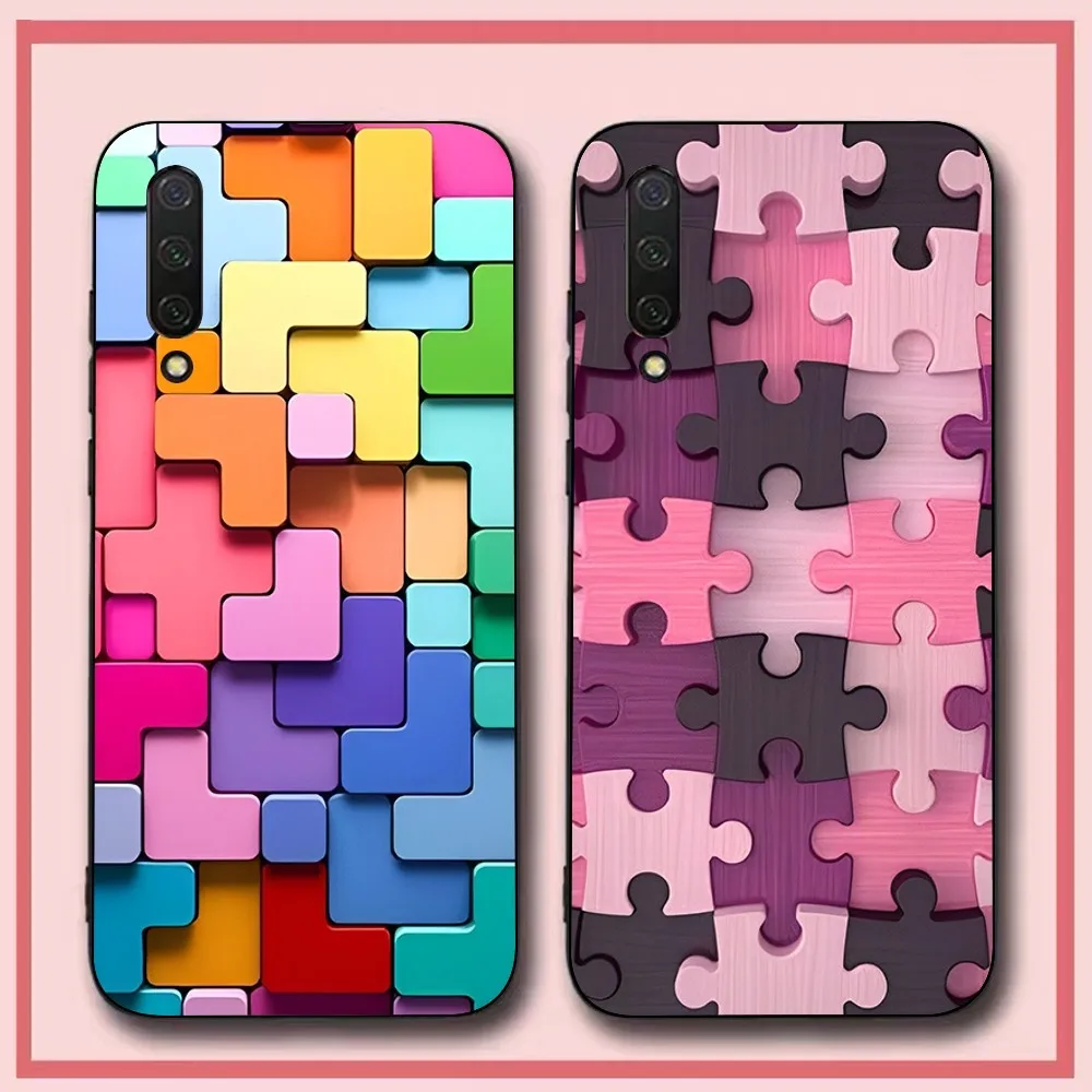 Custodia per telefono Puzzle a colori per Xiaomi Mi 5X 8 9 10 11 12 lite pro 10T PocoX3pro PocoM3 Note 10 pro lite