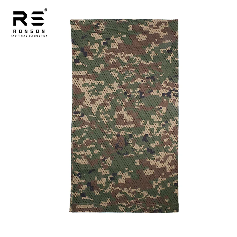 ผ้าคลุมหน้าแบบตาข่ายโพลีเอสเตอร์พิมพ์ลายพรางดิจิตอลแบบมาเลเซีย สำหรับกิจกรรมกลางแจ้ง ป้องกันแสงแดด ใช้เป็นผ้าปิดหน้าหรือผ้าคลุมศีรษะ