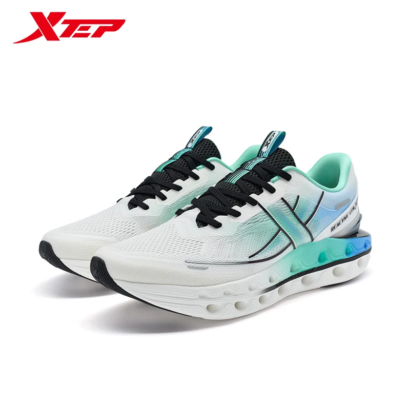 Xtep Reactive Coil 11.0 Running Shoes For Men 2024 Summer Elasticity Sole Sports Shoes Rebound Cushioning Sneakers 976219110039