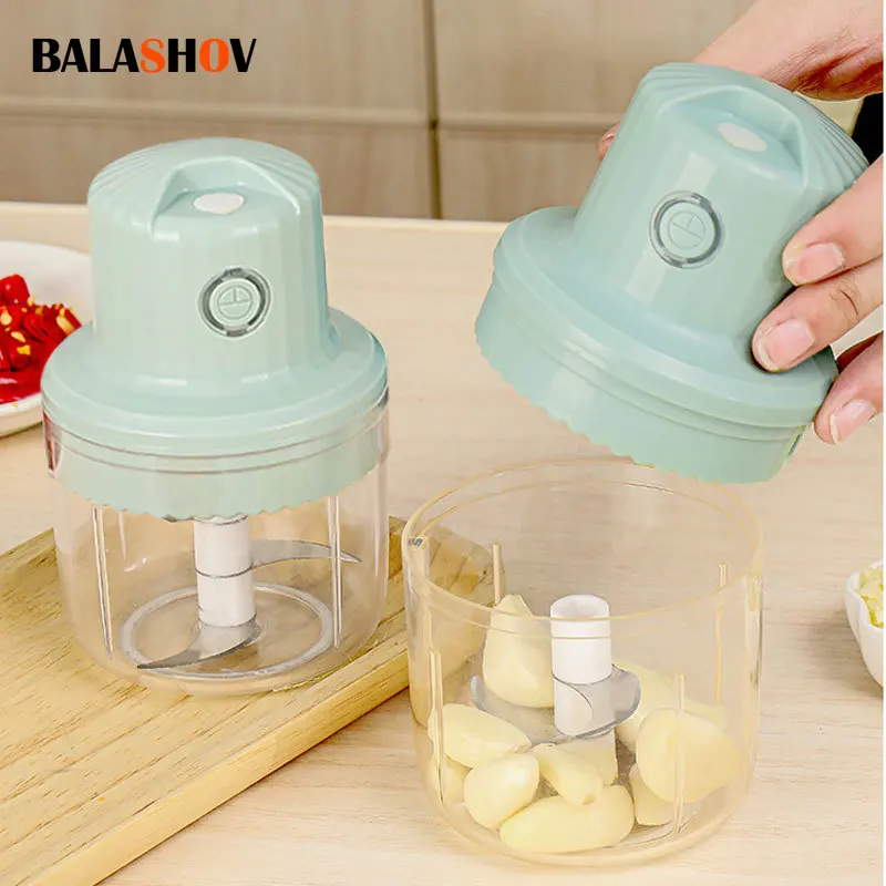 

Wireless Electric Garlic Press USB Household Portable Garlic Device Mini Meat Grinder Baby Complementary Food Mixer 100/250ML