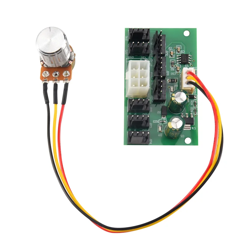 Compact 1Pcs Computer Case Miner Fan Speed Controller 8-Channel Fan Hub PWM High-Power Violent Fan Controller DC12V