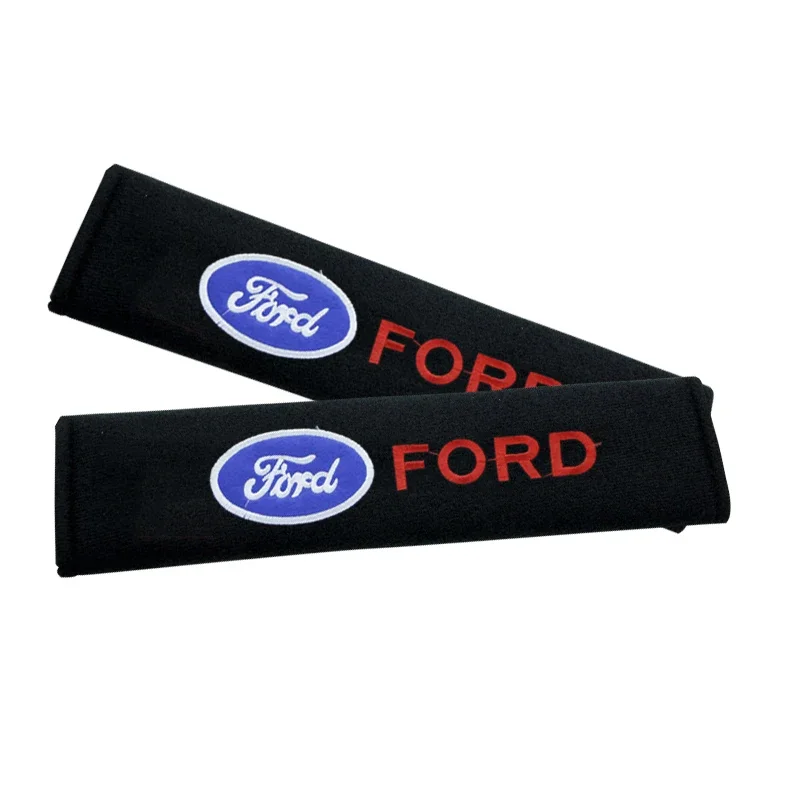 2Pcs Car Seat Belt Pads Seat Shoulder Strap Pad Cushion Cover For Ford Focus 2 3 Fiesta Fusion Mk2 Mustang Mk7 Car Styling