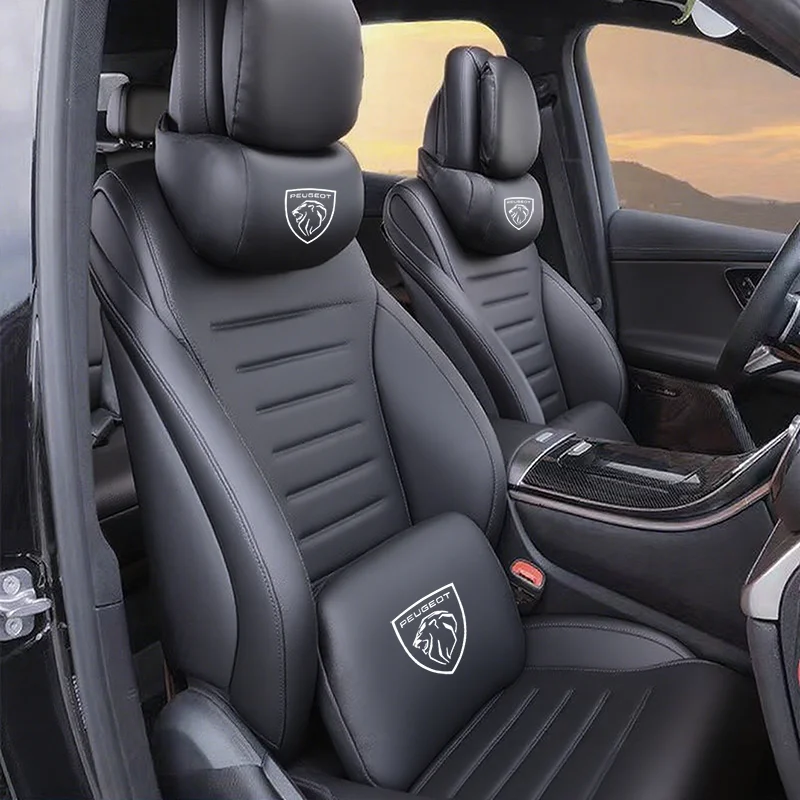 Peugeot Auto Wildleder Kopfstütze Lendenkissen Atmungsaktiv Memory Foam Für Peugeot 107 408 4008 308 3008 5008 508 2008 208 301 106 205