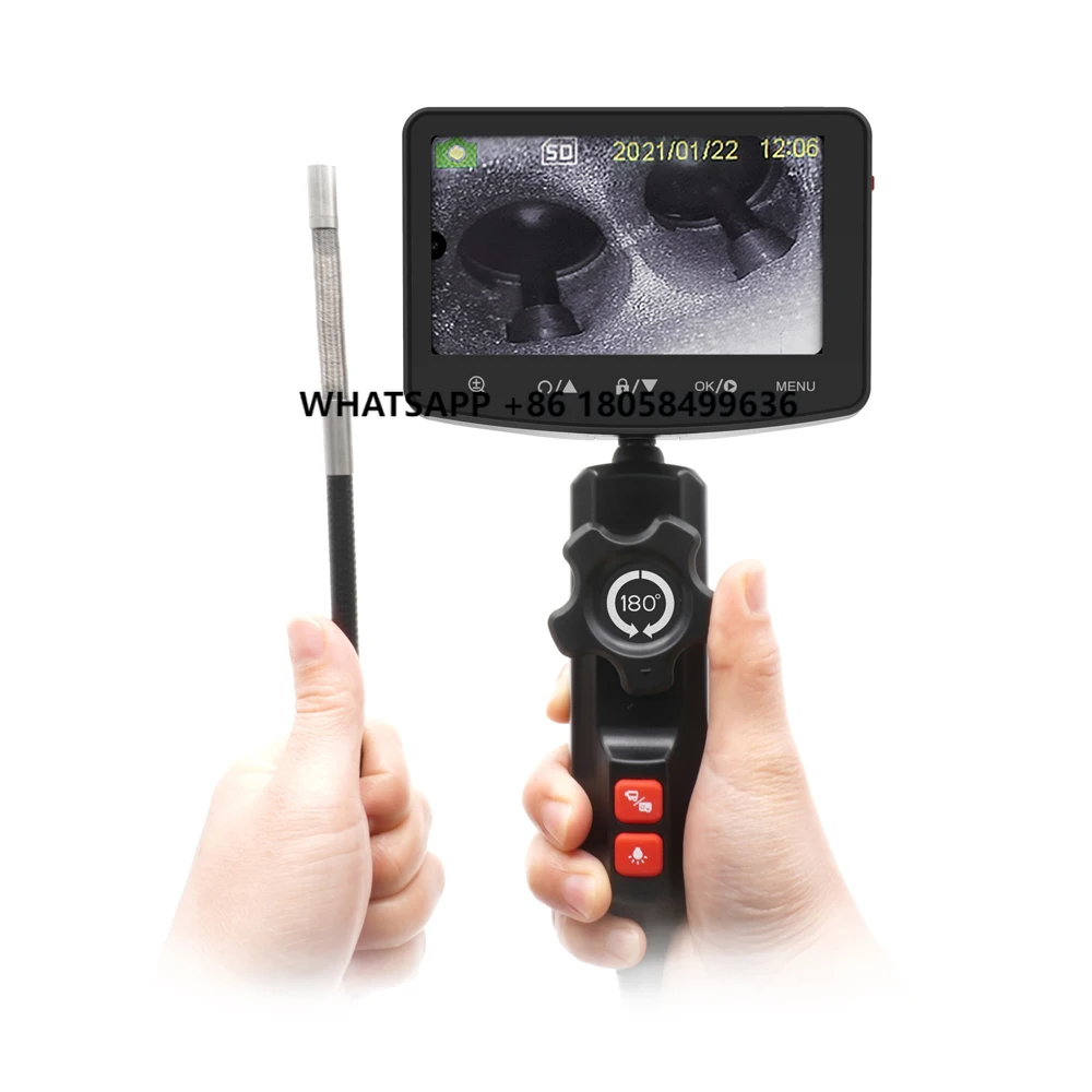 Professional Portable Car Diagnostic Tool Industrial Video Endoscope Articulating Borescope Inspection  for All Car Engine