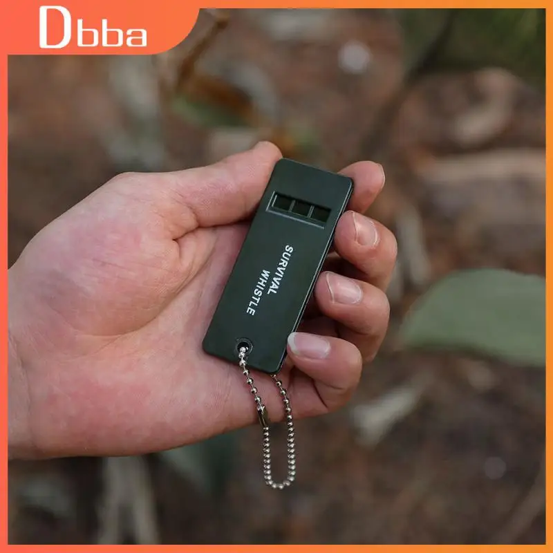 Mini Portable Tri-frequency Whistle Keychain Outdoor Camping Emergency Whistle Rescue Operation Signal Whistle Outdoor Tool