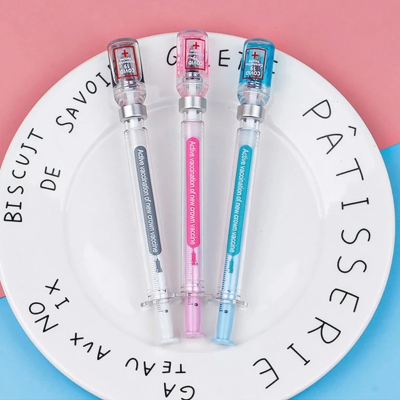 1PCS Syringe Pens Creative-Fun Pen Novelty Medical Ballpoint Pens Gift for Nurses Nurse Doctor Pretend Play Party Supplies
