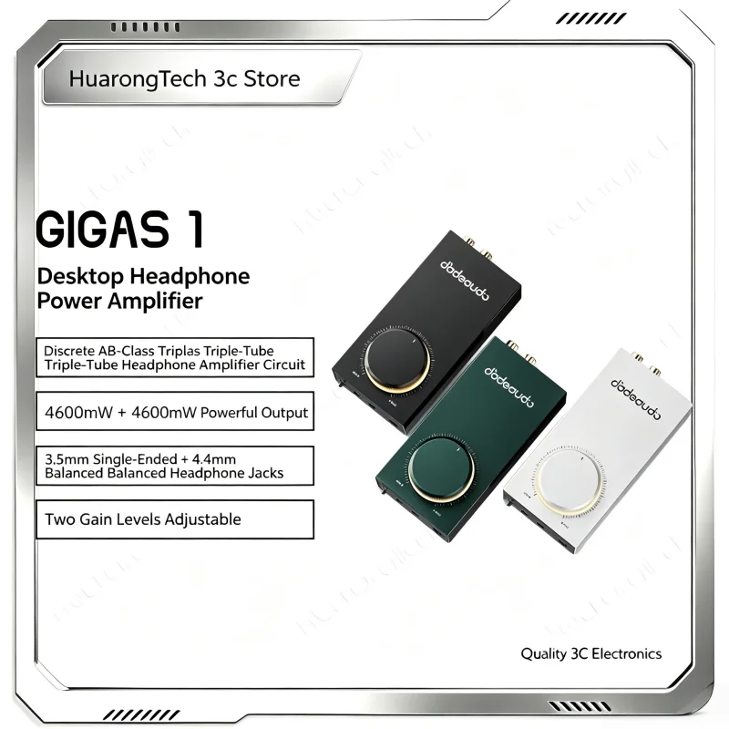 Fiio Gigas 1 Desktop Headphone Amplifier 4600Mw High Power Amp For JT7 Planar H…