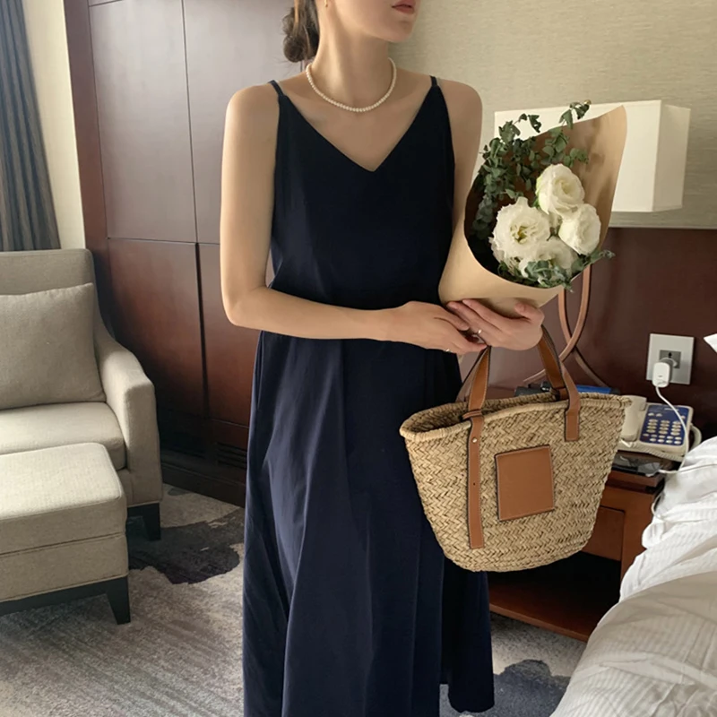 

Chic Spring Vintage V-neck Striped Long Sleeve Knitted Dress Belted Waist Long French Style Fashion Set for Young Women