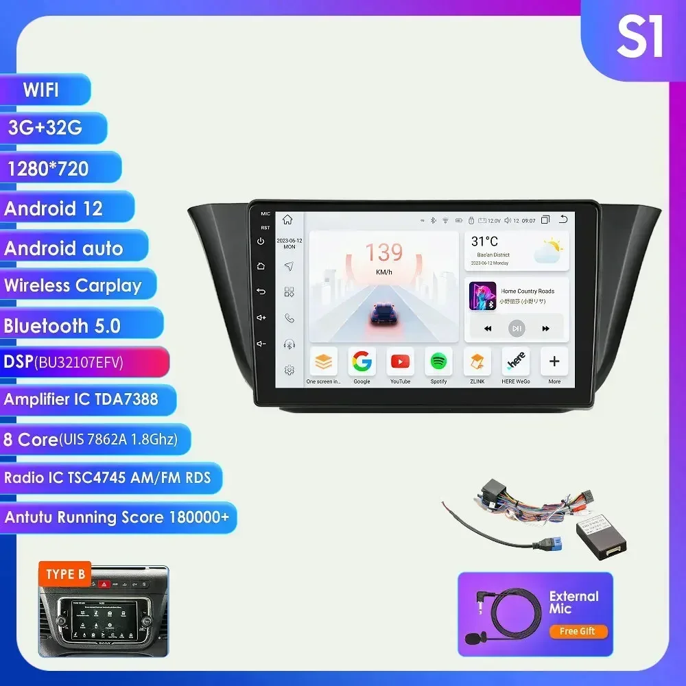 Android Autoradio Voor Iveco Dagelijks 2013-2021 Multimedia Videospeler Navigatie Stereo Gps Carplay Android Auto Octa Core 7862