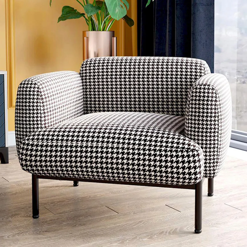 American simple sofa chair designer single backrest armrest leisure chair aesthetic fotel wypoczynkowy living room furniture