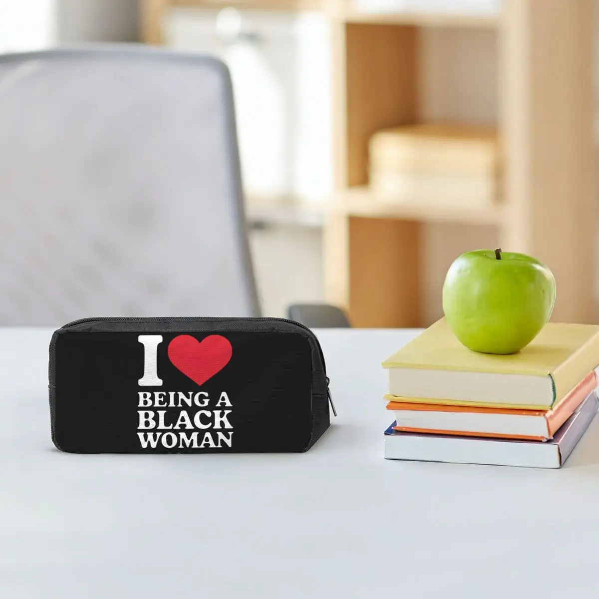 I Love Being A Black Woman Empowering Pride Design Pencil Cases School Pen Box Pencil Bag Pencil Pouch Storage Stationery
