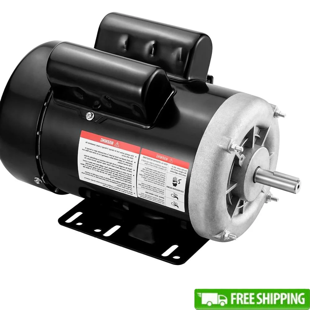 1.5HP Electric Motor 3450RPM 115V230V AC Single Phase 56 Frame Air Compressor Motor Reversible 5/8 Inch Keyed Shaft