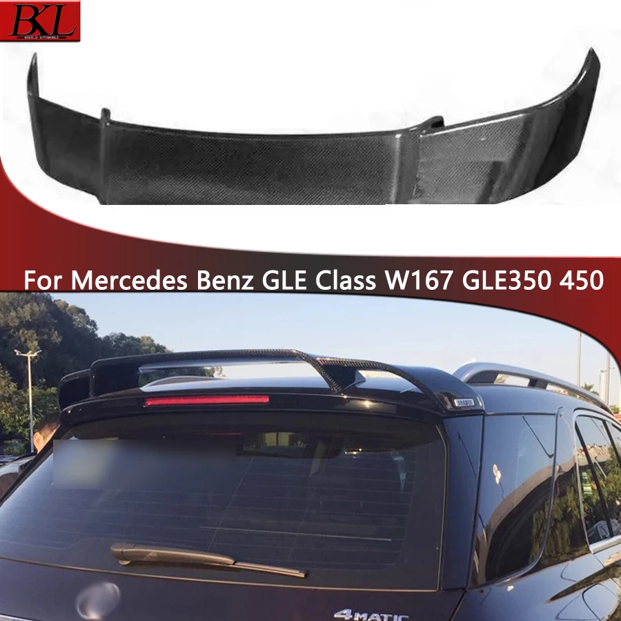 

For Mercedes Benz GLE Class W167 GLE350 GLE450 Carbon Fiber Tail fins Rear Spoiler Duckbill Car Wing Retrofit the rear wing