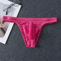 Men Thongs Briefs Jacquard Sheer Men's Underwear Sexy Accessories Hot Low Rise Pouch Very Hot Lingerie Breathable Underpants 3