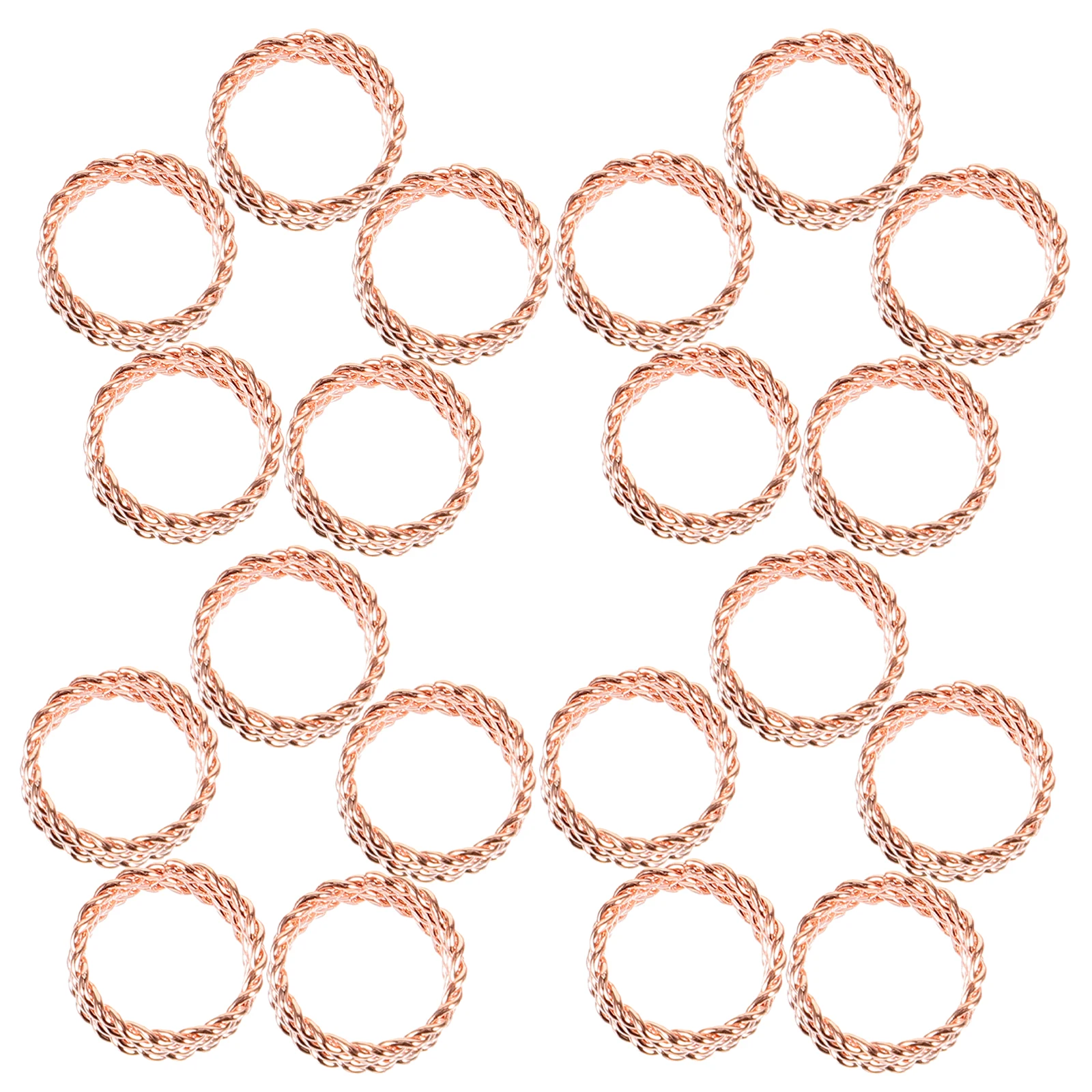 

30 pcs Cuffs Braids Rose Gold Metal Durable Long Lasting Easy Bend Around Hair Women Girls Hair Care Styling