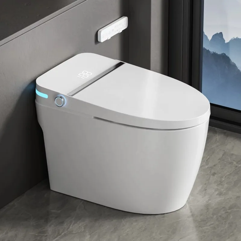 

Modern Toilet Bowl Auto Flush Touchless WC Set with Remote Control Intelligent Closestool for Bathroom
