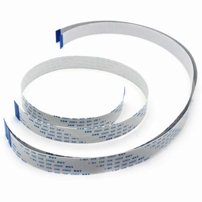 0.5/1.0mm Pitch FFC/FPC Flexible Flat Cable 1000mm AWM 20624 80C 60V VW-1 4-60Pin for Long Distance Electronic Wiring