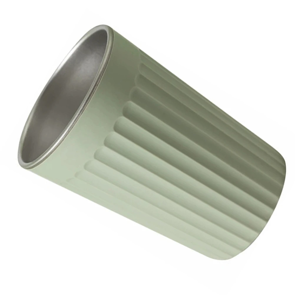 

Toothbrush Cup Stainless Steel Office Mug Holder and Rinse Plastic Bathroom Tumbler