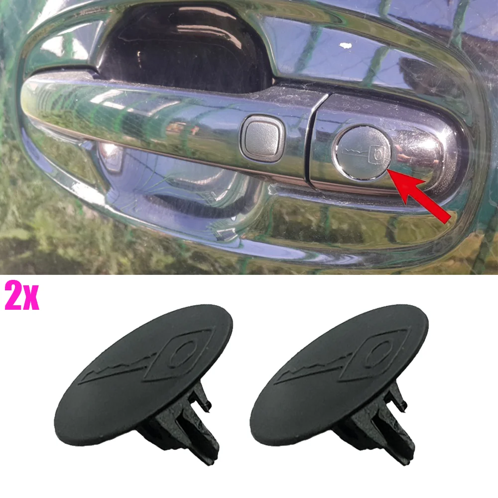 2PCS Car Door Handle KeyHole Cap Plug Protect the door lock For Mercedes-Benz A-Class W168 W169 W176 1997 1998 1999 2000 - 2018